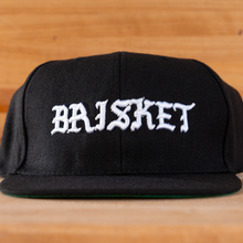 Load image into Gallery viewer, Brisket Snapback cap in black
